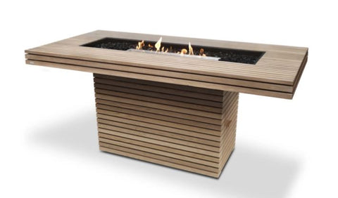 Gin 90 Bar Fire Table Teak