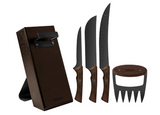 Churrasco Black 5-Piece Knife Block