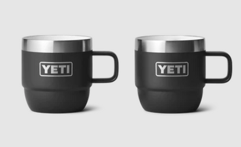 6oz Rambler Stackable Mugs 2 pack Black