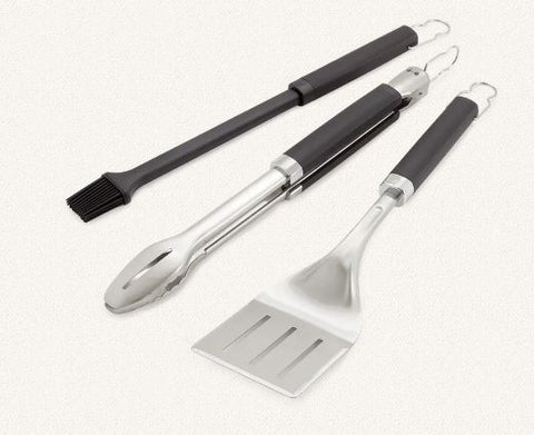 3 Piece Tool Set Tongs Spatula And Basting Brush