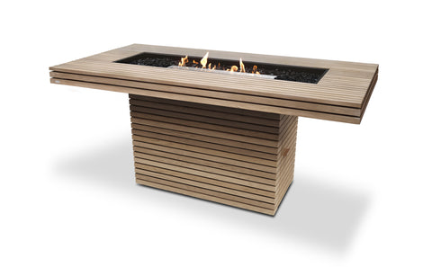 Gin 90 Bar Fire Table Teak