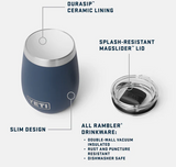 Rambler 10oz CL Wine Tumbler Cape Taupe