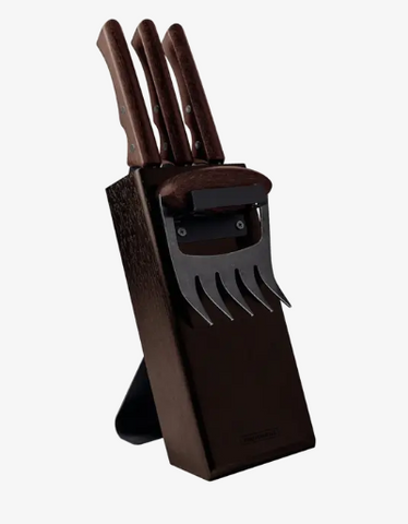 Churrasco Black 5-Piece Knife Block