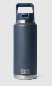 Bottle Rambler 36oz Straw Navy