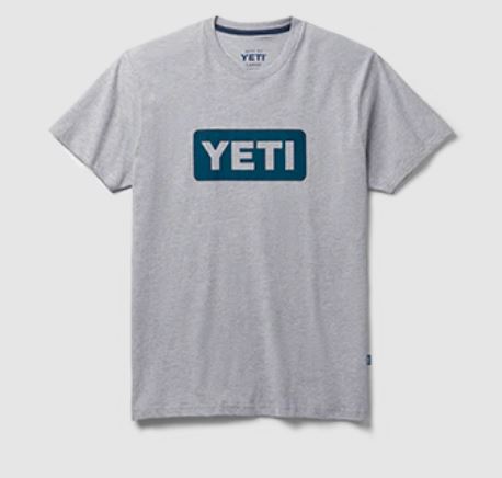 Yeti Logo Badge Tshirt Grey Xl